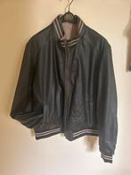 Donkerbruin leren heren bomberjack maat L, Kleding | Heren, Jassen | Winter, Ophalen of Verzenden, Zo goed als nieuw, Maat 52/54 (L)