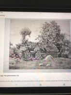 Te koop leuke ets ongeveer 1944, Antiek en Kunst, Ophalen of Verzenden