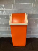 Vintage afvalbakje, prullenbak, oranje (120825), Ophalen of Verzenden, Gebruikt, Kunststof, Minder dan 50 cm