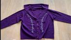 Vest wol geborduurd L nieuwstaat, Ophalen of Verzenden, Zo goed als nieuw, Maat 42/44 (L), Paars