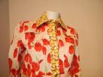 Cavalli vintage jasje tulpen bloemen print merk knopen IT 42, Overige kleuren, Verzenden, Zo goed als nieuw, Jasje
