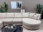 SHOWMODEL Home Center Lederen U-Bank - Beige - 385cm, Huis en Inrichting, Banken | Bankstellen, -, -, Hoekbank, 300 cm of meer