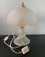 Vintage glazen lamp champignon Selency.212, Vintage, Ophalen of Verzenden, Minder dan 50 cm, Glas