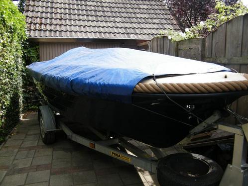 OUDHUYZER 500 SLOEP met kanteltrailer, Watersport en Boten, Sloepen, Zo goed als nieuw, 10 tot 30 pk, 3 tot 6 meter, Buitenboordmotor