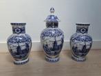 Set delfts blauwe vazen molens, Antiek en Kunst, Ophalen