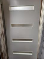 93x211,5cm binnendeur opdek L ral9010 mat glas XC9, 80 tot 100 cm, Binnendeur, Nieuw, Ophalen of Verzenden