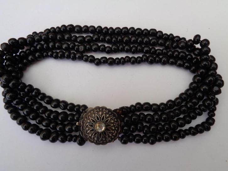Rouwketting met zilveren slot, Friesland, Sieraden, Tassen en Uiterlijk, Antieke sieraden, Ketting, Zilver, Verzenden