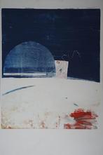 Onbekende Maker aquatint kleur "Sterrewacht", ca 1965, Antiek en Kunst, Kunst | Etsen en Gravures, Ophalen