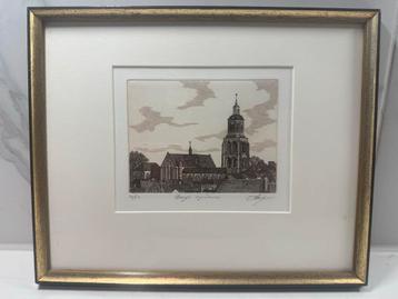 Gesigneerde ets van Jan Henrijk Bergen op Zoom beschikbaar voor biedingen