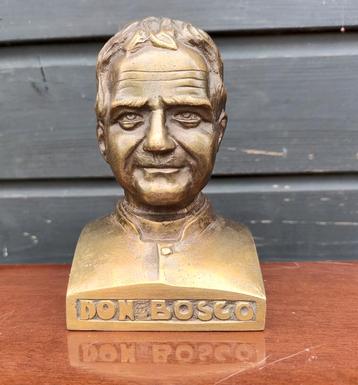 Antieke gesigneerde bronzen buste van Don Bosco beschikbaar voor biedingen