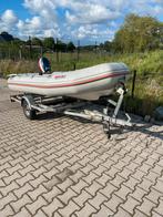 Rubbermoterboot/ rubberboot met motor, Watersport en Boten, Rubberboten, Aluminium, Benzine, Minder dan 70 pk, Ophalen