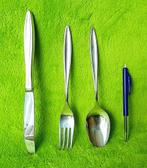 Fleurie P22 Couvert met Parelrandje - Keltum Silverplated, Antiek en Kunst, Antiek | Goud en Zilver, Ophalen of Verzenden, Zilver