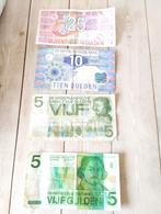 Biljetten Nederlandse guldens, 25, 10 en 2 x 5 gulden., Ophalen of Verzenden