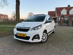 Peugeot 108 1.0 Automaat 2015 Wit open dak BOMVOL!, Auto's, Peugeot, Zwart, Wit, Leder, 3 cilinders