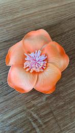 Haarspeld oranje bloem / koningsdag 11cm doorsnee, Sieraden, Tassen en Uiterlijk, Broches, Overige materialen, Oranje, 10 cm of meer