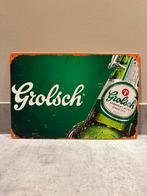 Nieuw metalen wandbordje Grolsch bier Mancave Bar Café, Ophalen of Verzenden, Zo goed als nieuw, Reclamebord, Plaat of Schild
