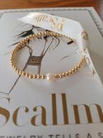 Nieuw pscallme  basic 3mm gold armband met parel 16 cm, Sieraden, Tassen en Uiterlijk, Armbanden, Verzenden, Nieuw, Goud, Goud