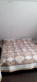 Bedsprei tweepersoons litsjumeau, Huis en Inrichting, Slaapkamer | Beddengoed, Ophalen, Gebruikt, Beige, Tweepersoons