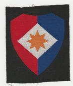 Embleem 1ste Legerkorps (breed model, zwarte achtergrond), Ophalen of Verzenden, Landmacht, Nederland, Embleem of Badge