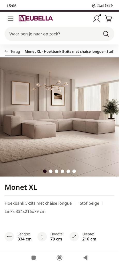 Hoekbank, Huis en Inrichting, Banken | Complete zithoeken, Gebruikt, Ophalen of Verzenden