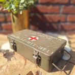 Vintage metalen hospik verbandtrommel, Jaren '50, Antiek en Kunst, Curiosa en Brocante, Ophalen of Verzenden