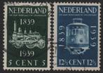 325 - 26  gebruikt ( 100 jaar spoorwegen 1939 ), Postzegels en Munten, Postzegels | Nederland, T/m 1940, Verzenden, Gestempeld