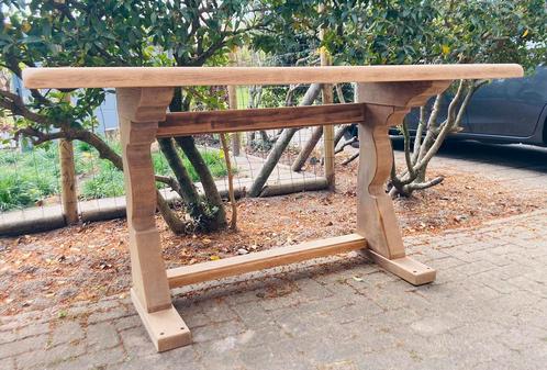 Prachtige vintage klooster haltafel zeer oud en rustiek, Huis en Inrichting, Tafelonderdelen, Gebruikt, Rechthoekig, Ophalen