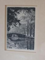 Ets Reguliersgracht te A'dam, Maarten Langbroek (1918-1985), Antiek en Kunst, Kunst | Etsen en Gravures, Verzenden