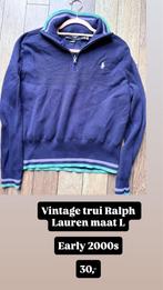 Vintage Ralph Lauren Trui Maat L, Kleding | Dames, Ophalen of Verzenden, Zo goed als nieuw, Maat 42/44 (L), Blauw
