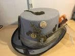 Steampunk hoge hoed "Out of Time" grijs met zakhorloge, Ophalen of Verzenden, Hoed of Pruik