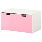 Roze/Witte Speelgoedkist, Kinderen en Baby's, Kinderkamer | Commodes en Kasten, Kast, Zo goed als nieuw, 75 tot 100 cm, Minder dan 50 cm