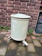 Antieke gietijzeren prullenbak, Ophalen, Overige materialen, Gebruikt, Met pedaal