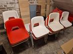 Kuipstoelen rood en wit, Huis en Inrichting, Stoelen, Ophalen, Zo goed als nieuw, Wit, Vijf, Zes of meer stoelen