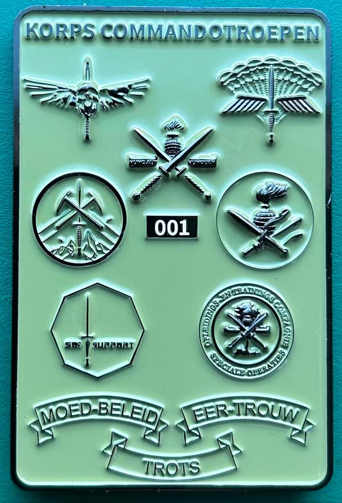 Coin Korps Commandotroepen nr 342, Verzamelen, Militaria | Algemeen, Landmacht, Embleem of Badge, Nederland, Ophalen of Verzenden