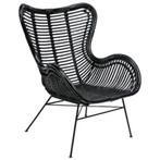 Rotan stoel (Evita), Ophalen, Gebruikt, Twee, Zwart
