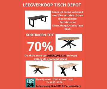 tafels leegverkoop livinnhome24 s-heerenberg beschikbaar voor biedingen