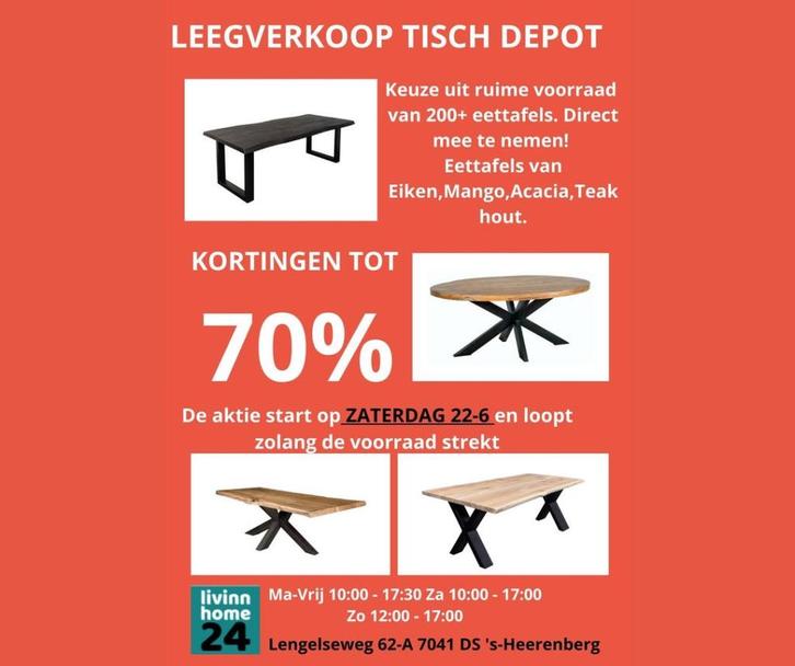 tafels leegverkoop livinnhome24 s-heerenberg, Huis en Inrichting, Tafels | Eettafels, 50 tot 100 cm, Rechthoekig, Eikenhout, Teakhout