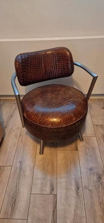 Prachtige Croco leren design fautuil v Giuliano Cappelletti  beschikbaar voor biedingen