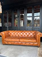 Chesterfield 4 zits Bank Izgs 2.30 breed, Gebruikt, Rechte bank, Stoer Landelijk, 200 tot 250 cm