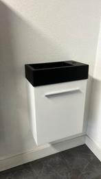 Toiletkast Wood White met zwarte bak nieuwprijs €240,-, Nieuw, Ophalen of Verzenden