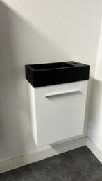 Toiletkast Wood White met zwarte bak nieuwprijs €240,-, Huis en Inrichting, Ophalen of Verzenden, Nieuw