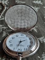 Zakhorloge met motor afbeelding en ketting, Sieraden, Tassen en Uiterlijk, Horloges | Antiek, Overige merken, Overige materialen