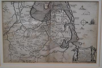 300 jaar oude kaart door I. Picard van Noord Oost Nederland