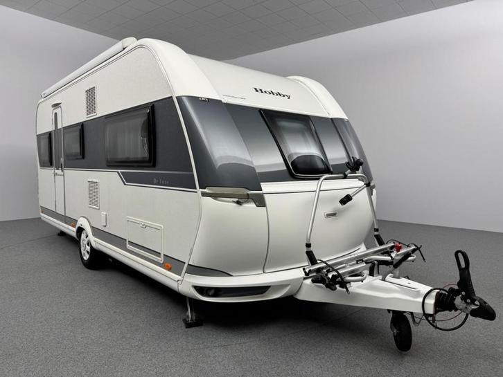 Hobby De Luxe 495 UL Mover Cassetteluifel Fdrager, Caravans en Kamperen, Caravans, Bedrijf, tot en met 3, Rondzit, Hobby, 2 aparte bedden