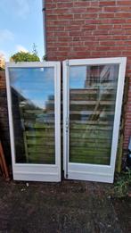 Houten Openslaande Deuren - Tuindeuren, Doe-het-zelf en Verbouw, Deuren en Horren, Ophalen, Gebruikt, 120 cm of meer, Buitendeur