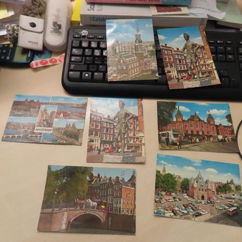ansichtkaarten Amsterdam en Delft 50/60jaren oude auto', Verzamelen, Ansichtkaarten | Themakaarten, Voertuig, Verzenden
