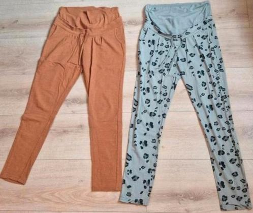 2 dunne zwangerschaps broeken, maat M (prenatal), Kleding | Dames, Positiekleding, Zo goed als nieuw, Broek of Spijkerbroek, Bruin