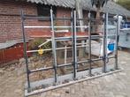 Glas regaal 290 lang 190 hoog, Ophalen, Zo goed als nieuw, Hout, Raamkozijn