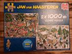 Jan van Haasteren 2x1000 Kerstpuzzels, Ophalen of Verzenden, 500 t/m 1500 stukjes, Zo goed als nieuw, Legpuzzel