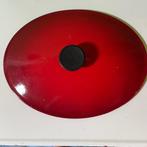 Le Creuset ovalen deksel Le Creuset 32 cm, Ophalen of Verzenden, Zo goed als nieuw, Gietijzer, Koekenpan of Braadpan